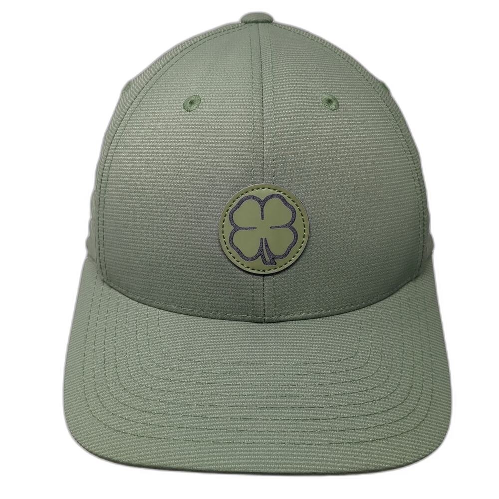 Black Clover Baseball Cap Green M Fitted Live Lucky Four Leaf Clover Flexfit Hat
